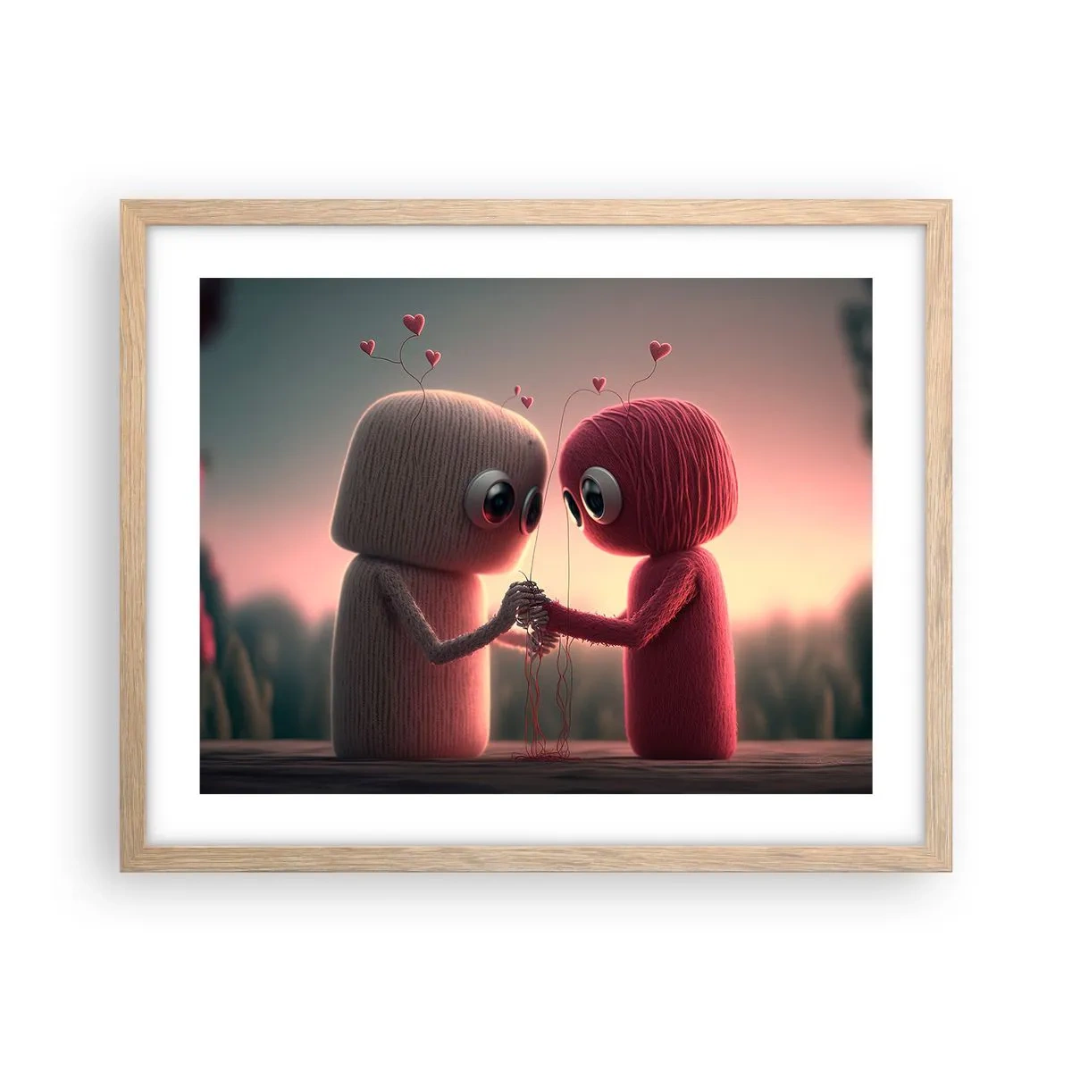 Een poster in een licht eiken lijst - Iedereen mag liefhebben - 50x40 cm