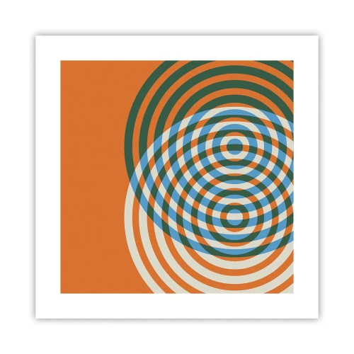 Poster - Abstracte circulaire variatie - 40x40 cm