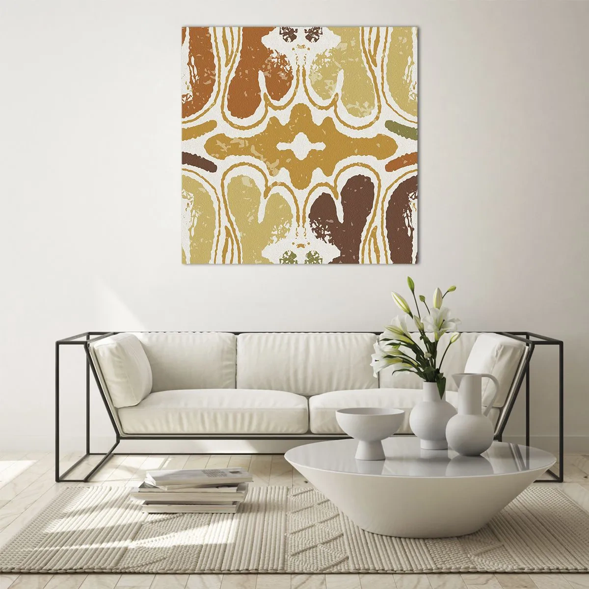 Schilderen op glas - Sentimentele abstractie - 70x70 cm