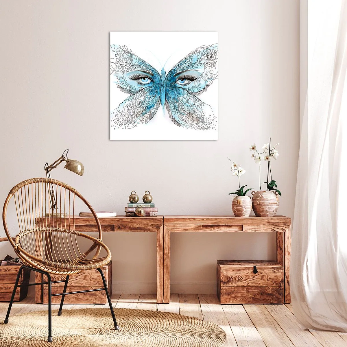 Schilderen op canvas - Eros pimpelmees - 70x70 cm