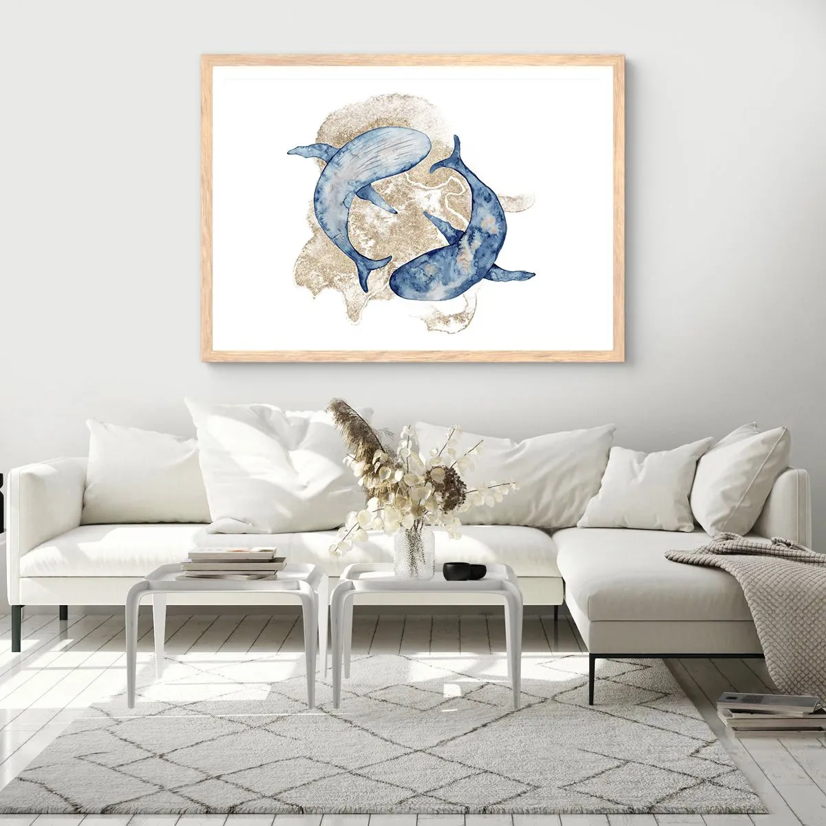 Een poster in een licht eiken lijst - Vriendschap of liefde? - 70x50 cm