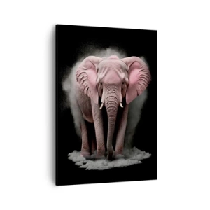 Schilderen op canvas - Denk niet aan een roze olifant! - 50x70 cm