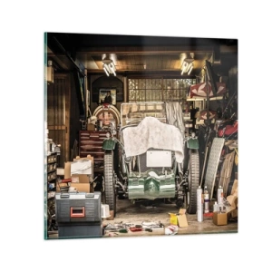 Schilderen op glas - Terug naar het verleden - 30x30 cm