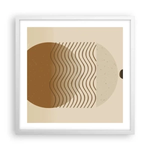Poster in een witte lijst - Over de oorsprong van geometrische figuren - 50x50 cm