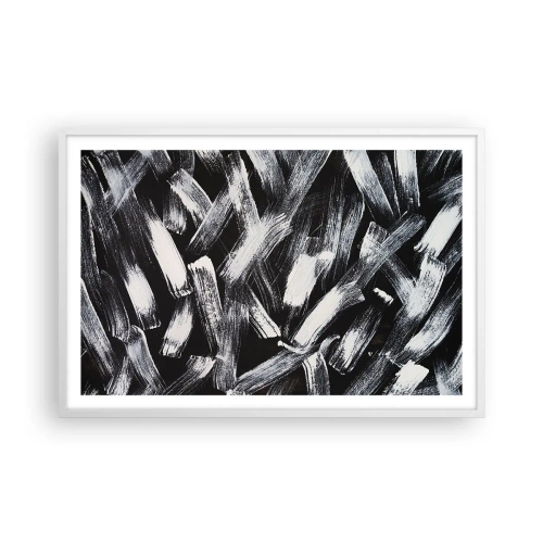 Poster in een witte lijst - Abstractie in de industriële spirit - 91x61 cm