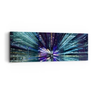 Schilderen op canvas - Overgang naar hyperspace - 90x30 cm