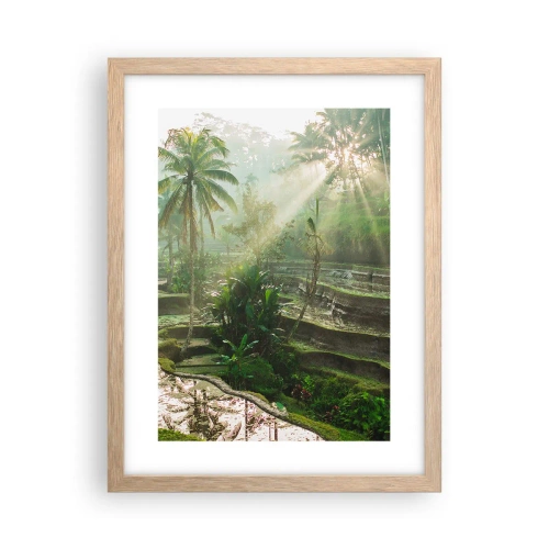 Een poster in een licht eiken lijst - Opgroeien in de zon - 30x40 cm