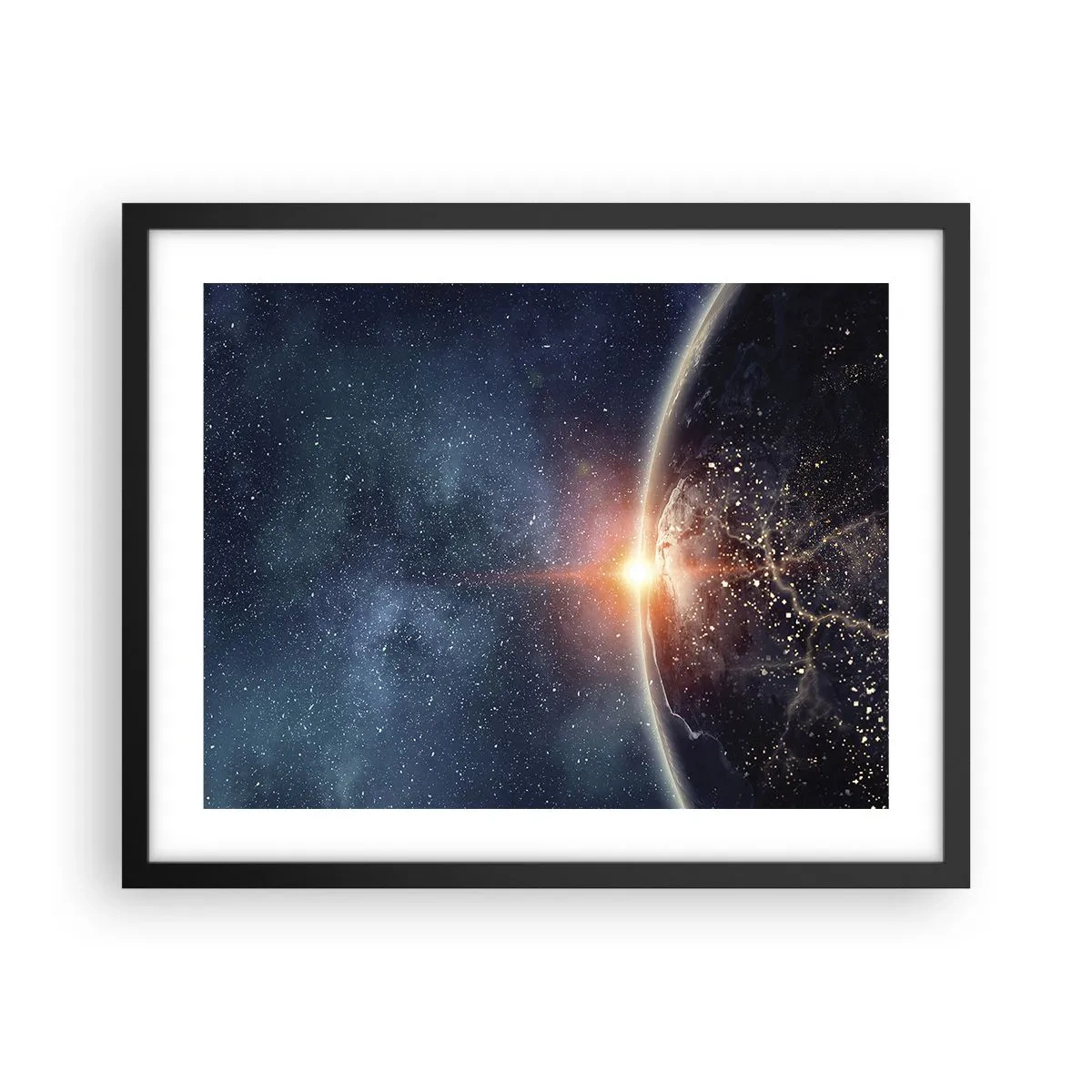 Poster in een zwarte lijst - In een nieuw perspectief - 50x40 cm