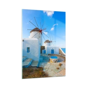 Schilderen op glas - De blauwe wind uit de zee - 50x70 cm