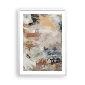 Poster in een witte lijst - Mistige abstractie - 50x70 cm