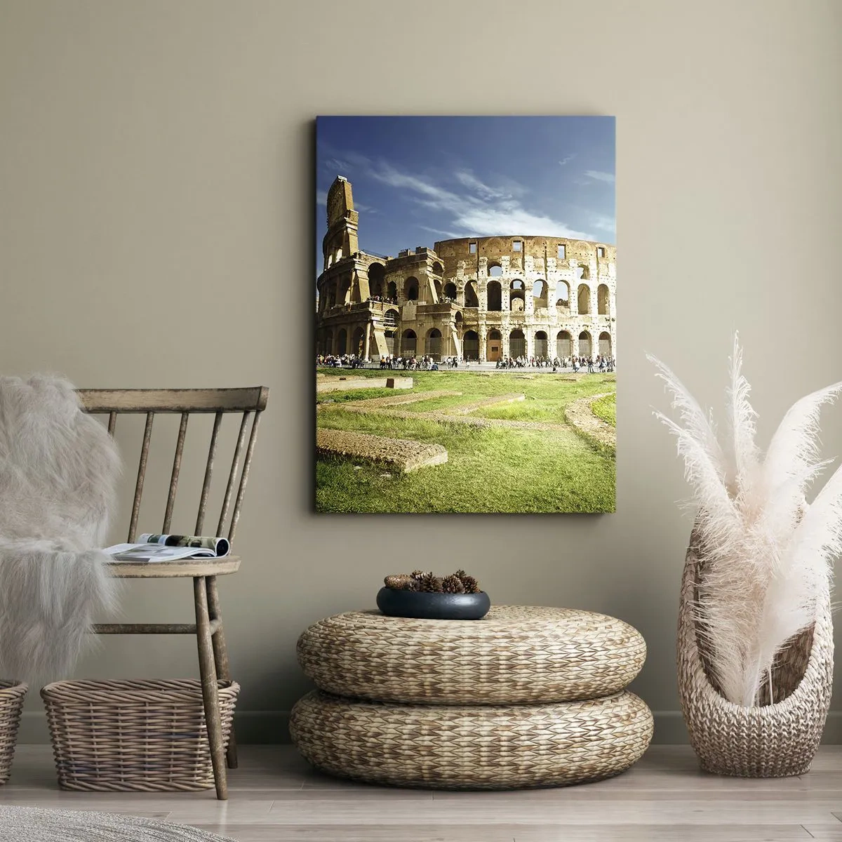 Schilderen op canvas - We kunnen nog steeds het gekletter van het geweer horen - 70x100 cm