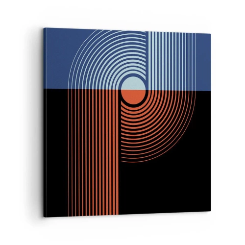Schilderen op canvas - In een geometrische omhelzing - 60x60 cm