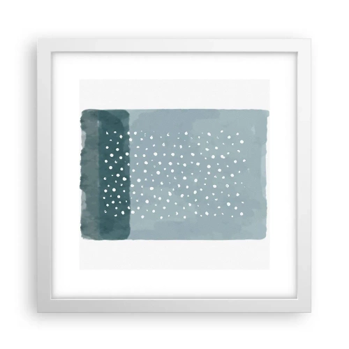 Poster in een witte lijst - Gegroeid op blauw - 30x30 cm