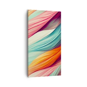 Schilderen op canvas - Regenboog geweven - 55x100 cm
