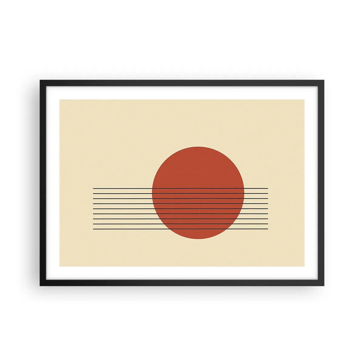 Poster in een zwarte lijst - Opnieuw en opnieuw en verder - 70x50 cm