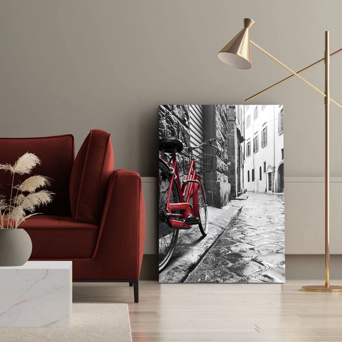 Schilderen op canvas - Echte schoonheid verveelt niet - 65x120 cm