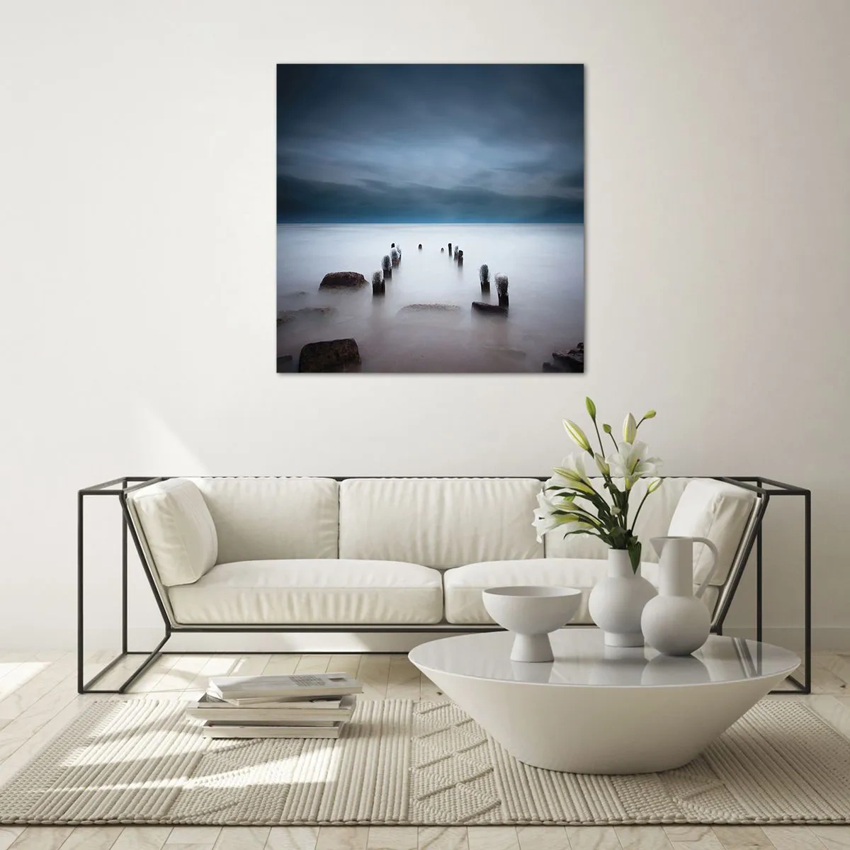 Schilderen op glas - Peinzend meer - 30x30 cm