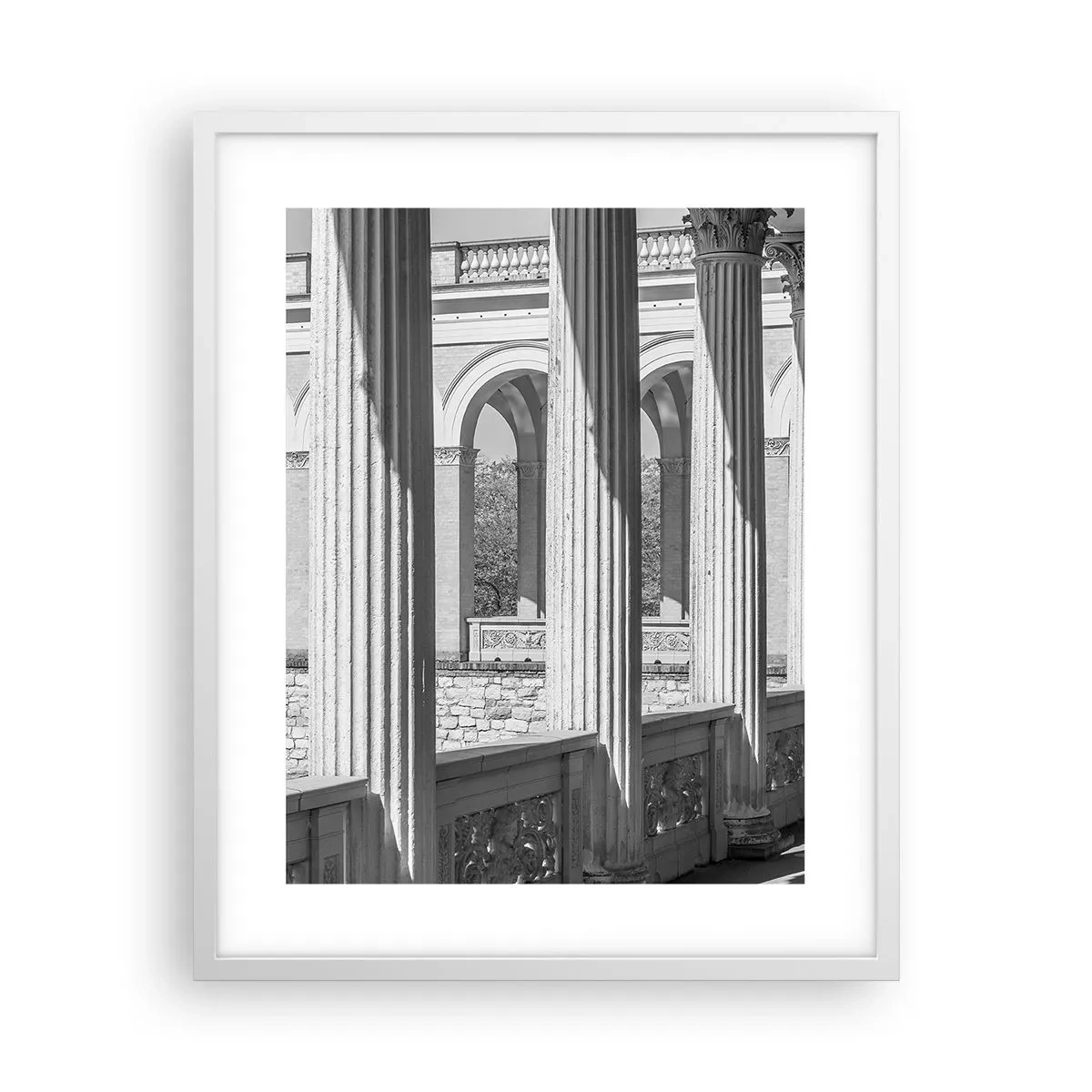 Poster in een witte lijst - Zonnige arcade - 40x50 cm