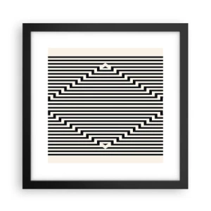 Poster in een zwarte lijst - Geometrische illusie - 30x30 cm