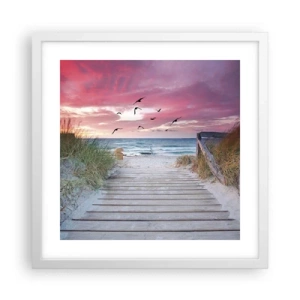 Poster in een witte lijst - Baltische indruk - 40x40 cm