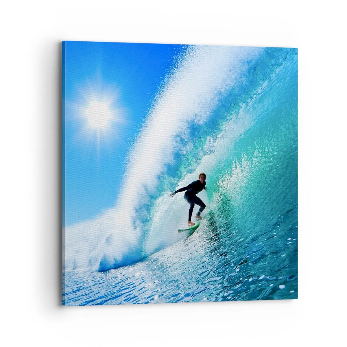 Schilderen op canvas - Door het grote blauw - 70x70 cm