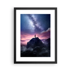 Poster in een zwarte lijst - En hij voelde het leven - 30x40 cm