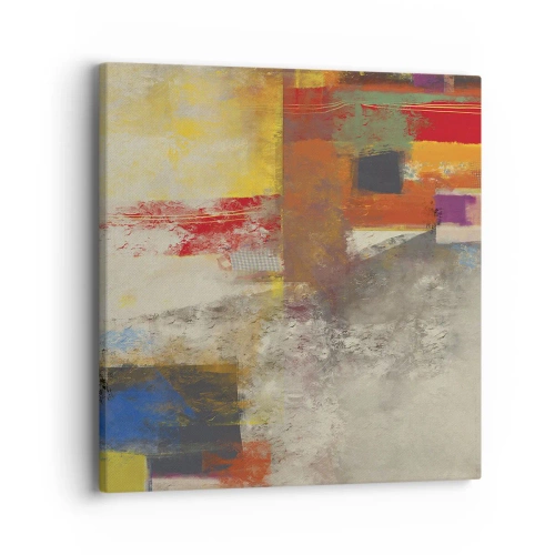 Schilderen op canvas - Kleur geometrie - 40x40 cm