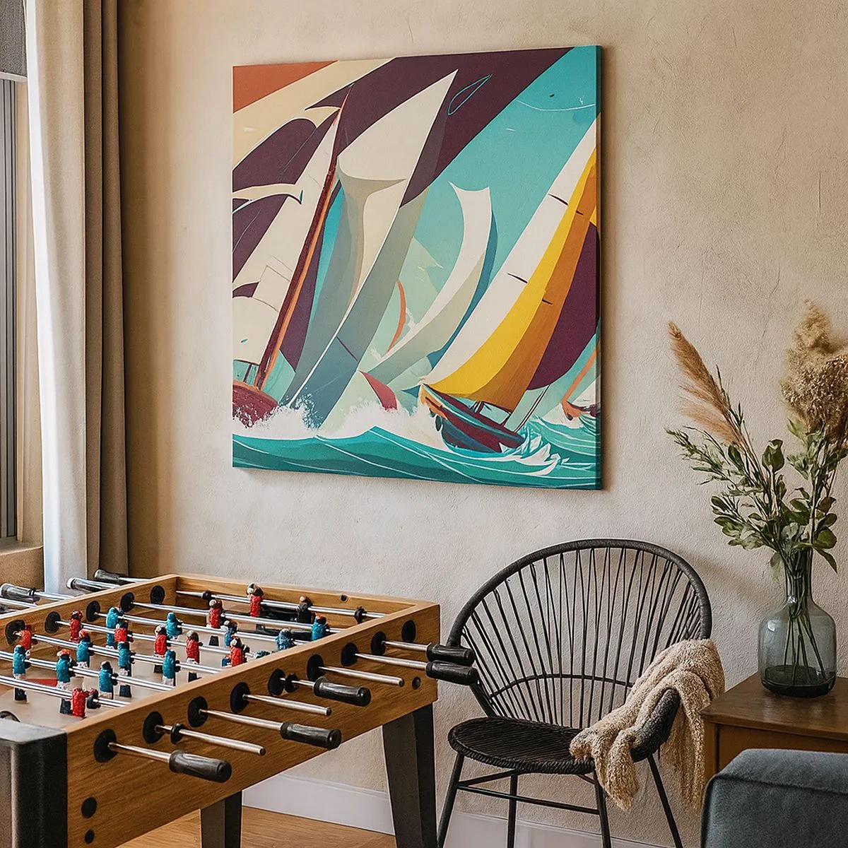 Schilderen op canvas - Met elementen als een broer - 30x30 cm