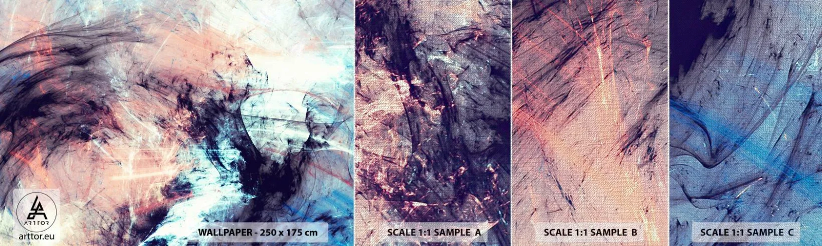 Fotobehang Monster Premium Canvas - Voel de wind - Abstractie, Deel, Modern patroon - 100x30 cm