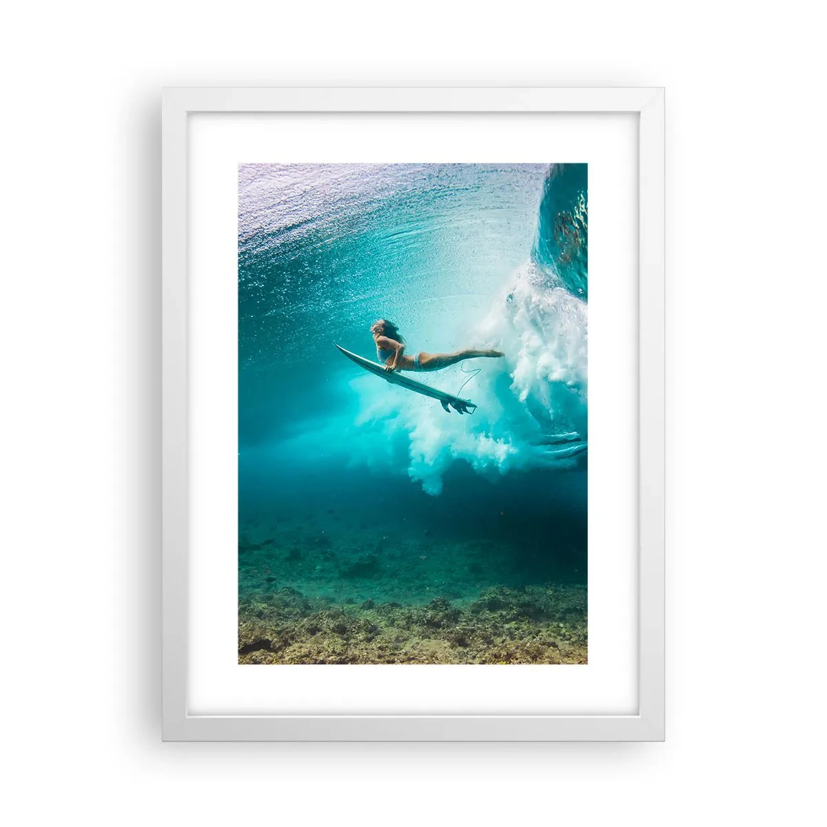 Poster in een witte lijst - Onderwaterwereld - 30x40 cm