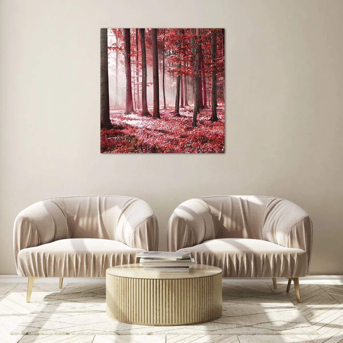 Schilderen op glas - Rood is net zo mooi - 40x40 cm