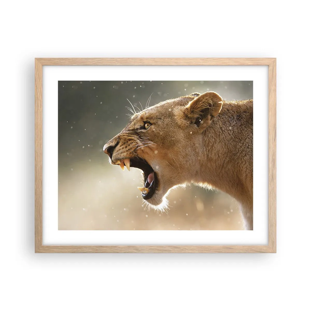 Een poster in een licht eiken lijst - Probeer niet te luisteren - 50x40 cm
