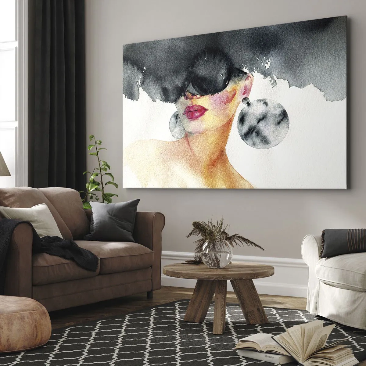 Schilderen op canvas - Het geheim van elegantie - 120x80 cm
