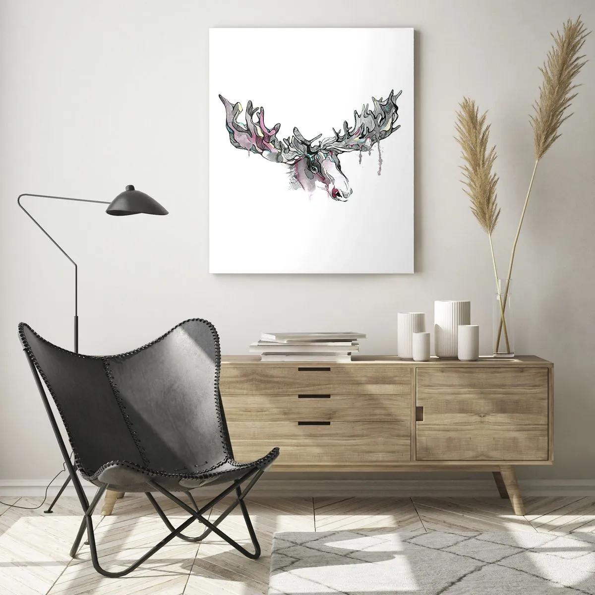 Schilderen op glas - Kroon van de boskoning - 80x120 cm