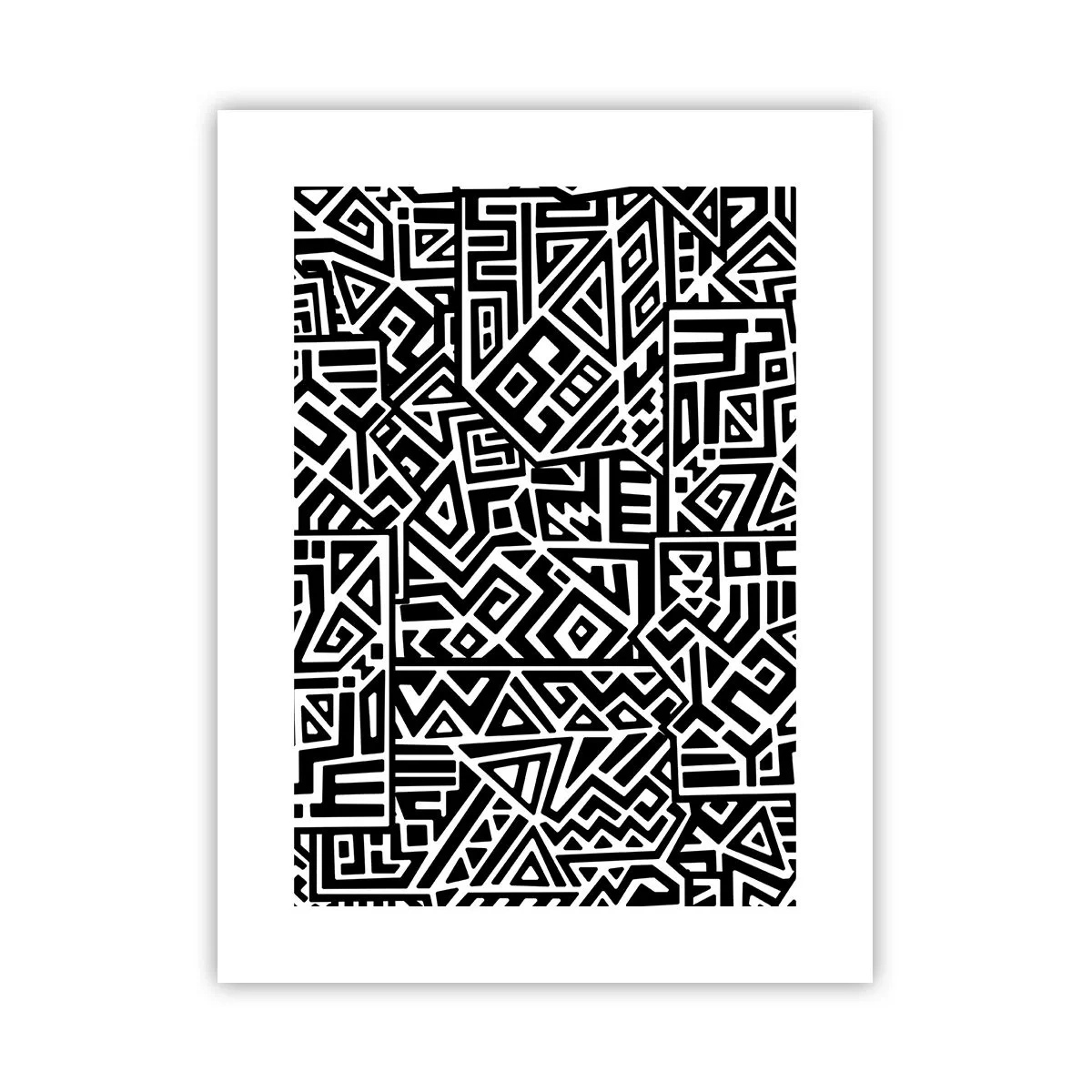 Poster - Pre-Columbiaanse compositie - 30x40 cm
