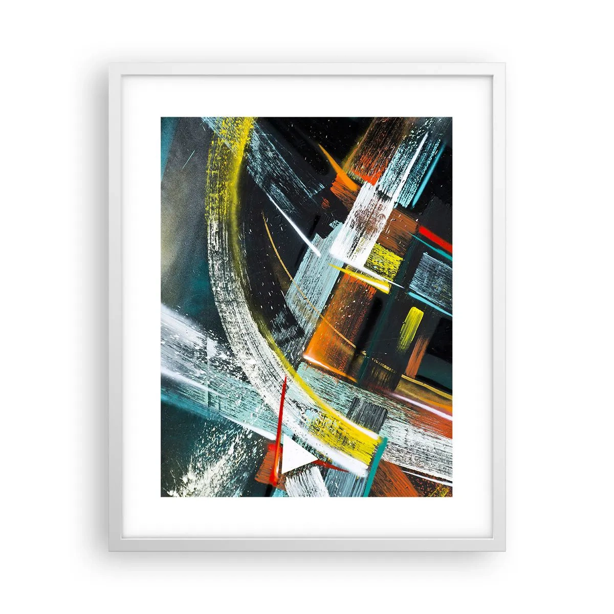 Poster in een witte lijst - De energie van beweging - 40x50 cm