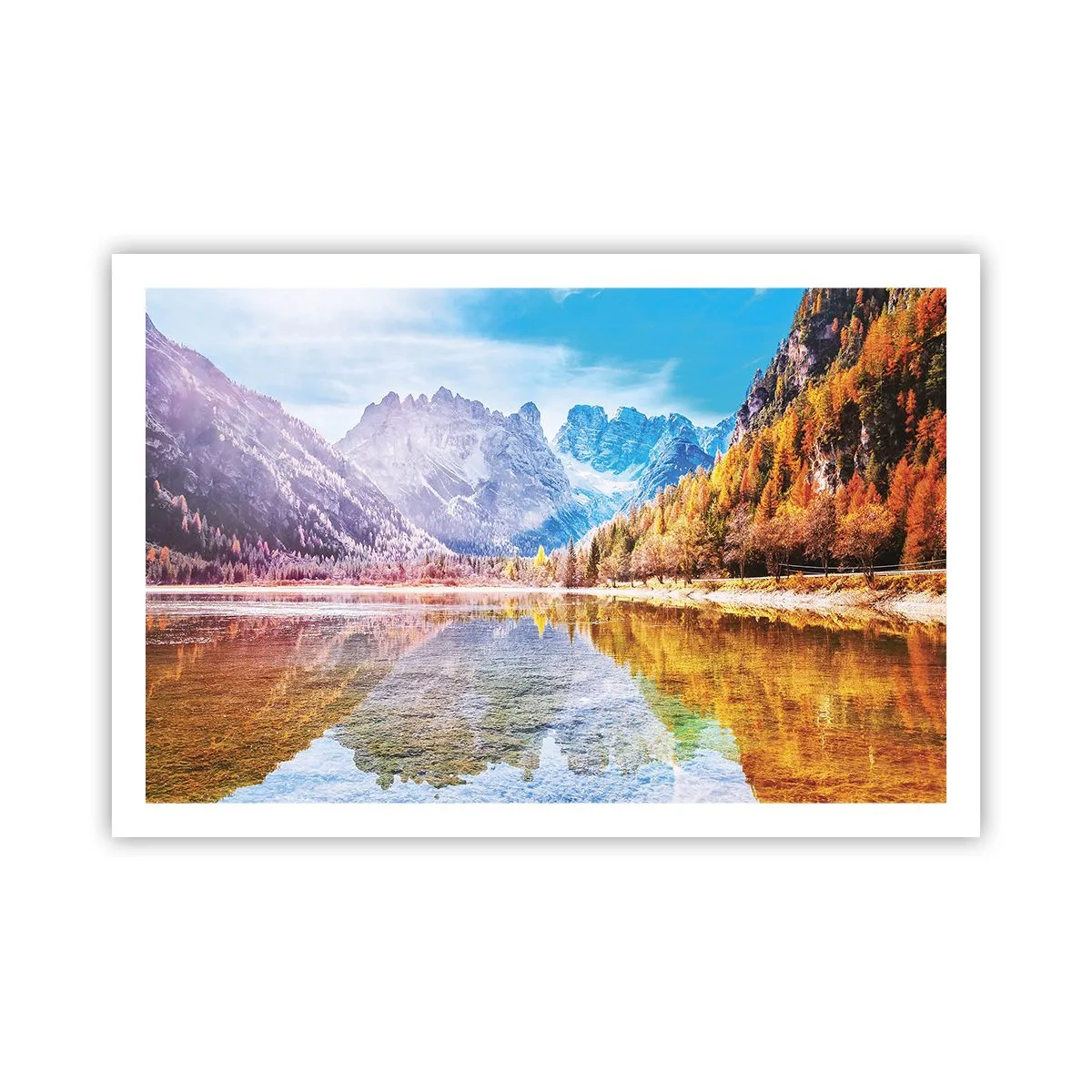 Poster - En het is al herfst in de bergen - 91x61 cm