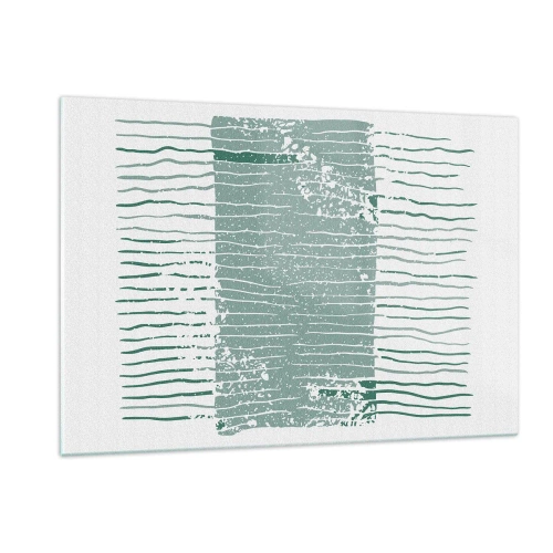 Schilderen op glas - Mariene abstractie - 120x80 cm