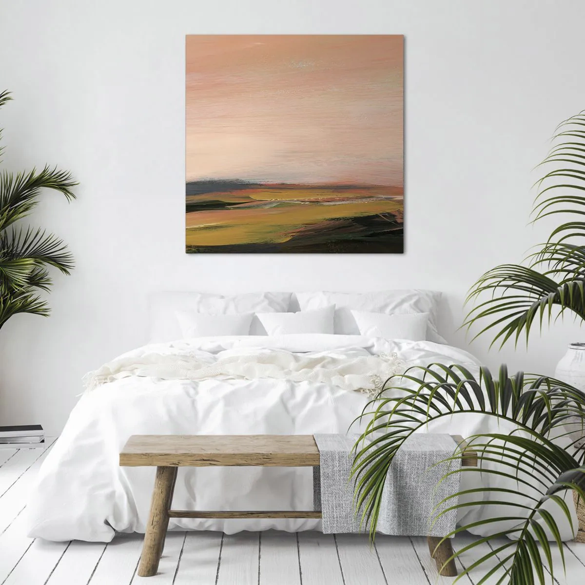 Schilderen op canvas - In roze tinten - 70x70 cm