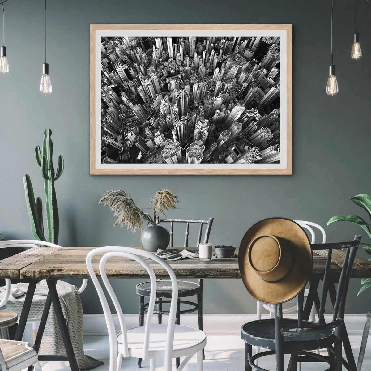 Een poster in een licht eiken lijst - Nog steeds hoger en hoger - 40x30 cm