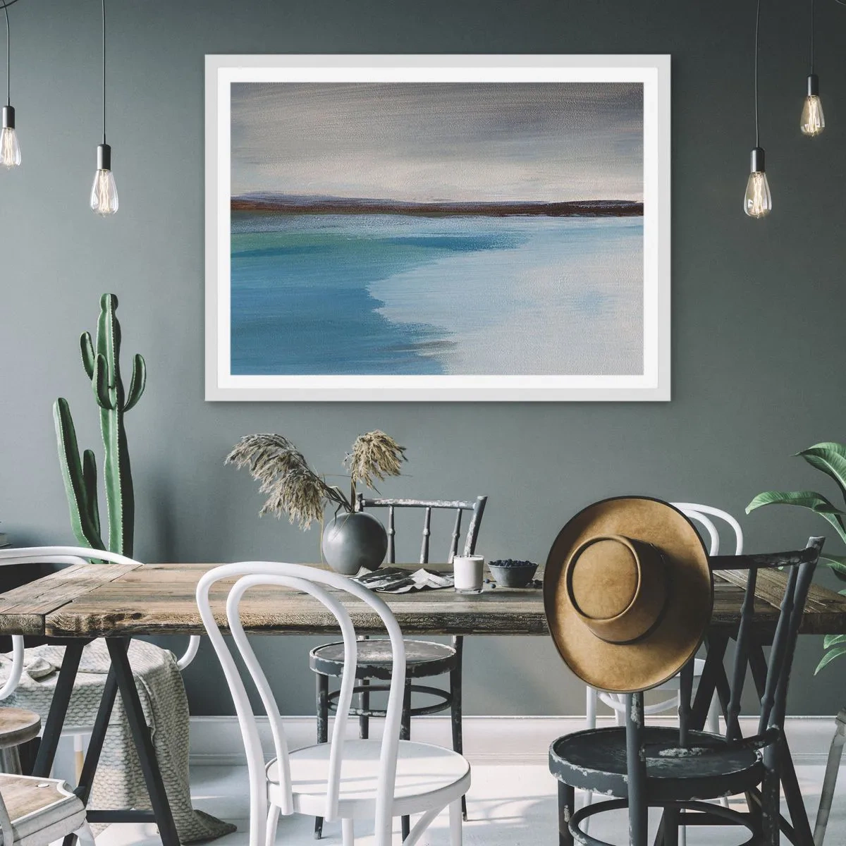 Poster in een witte lijst - Horizontaal landschap - 50x40 cm