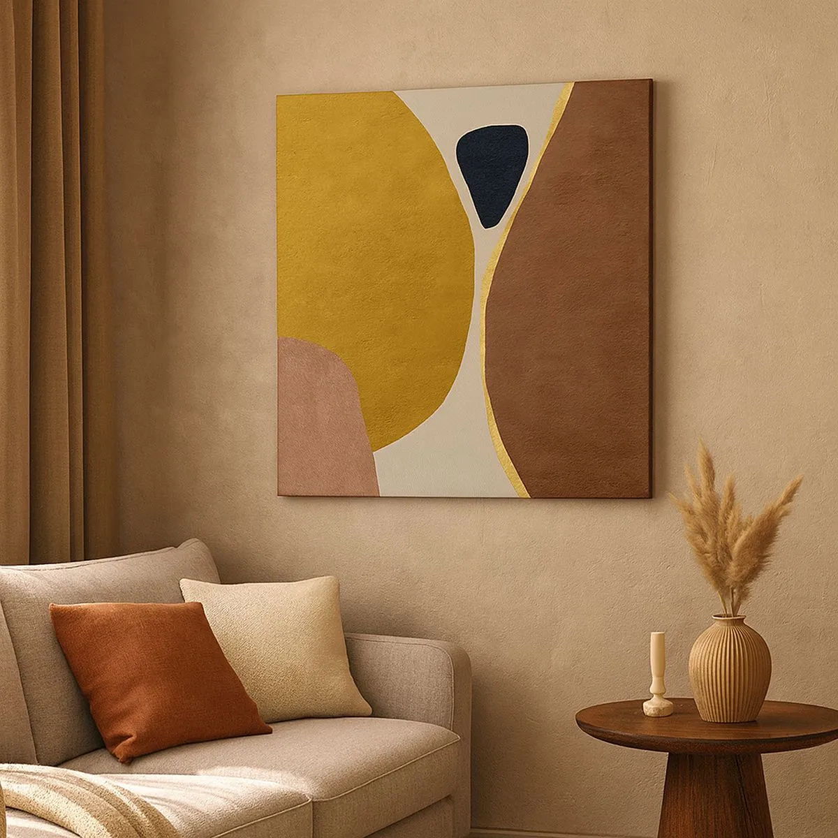 Schilderen op canvas - Abstractie – een plek in de ruimte - 30x30 cm