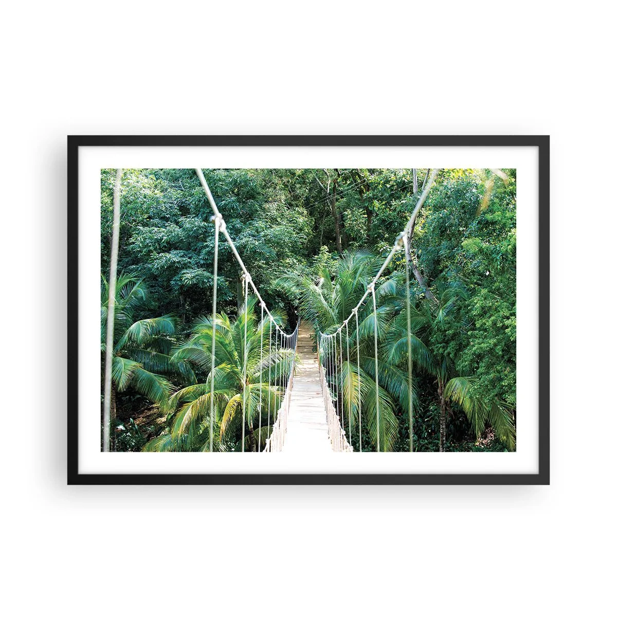 Poster in een zwarte lijst - Welkom in de jungle! - 70x50 cm