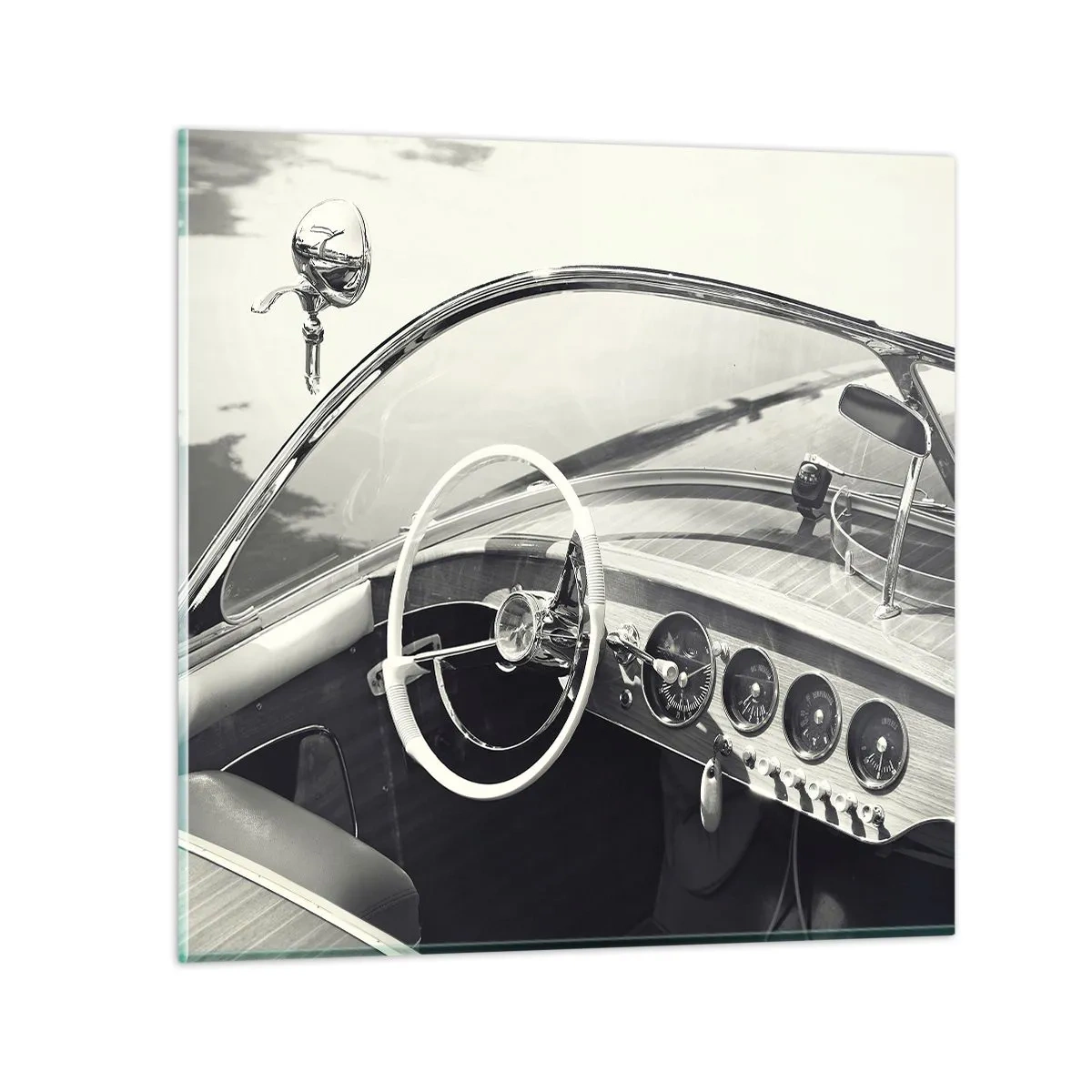 Schilderen op glas - Weer voor de rijken - 40x40 cm