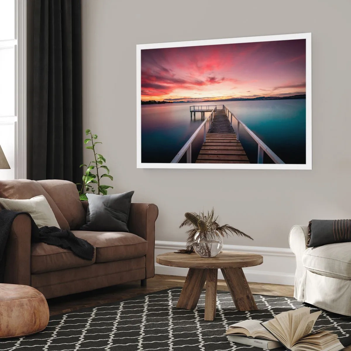 Poster - De zachte vlam van de avond - 40x30 cm