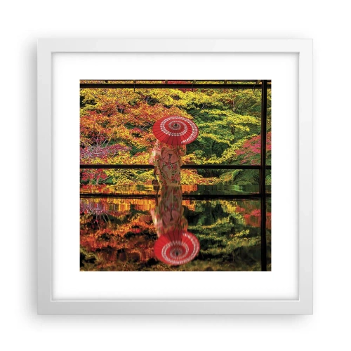 Poster in een witte lijst - In de tempel van de natuur - 30x30 cm