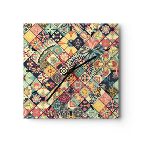 Wandklok - Klok - Marokkaanse sfeer - 30x30 cm