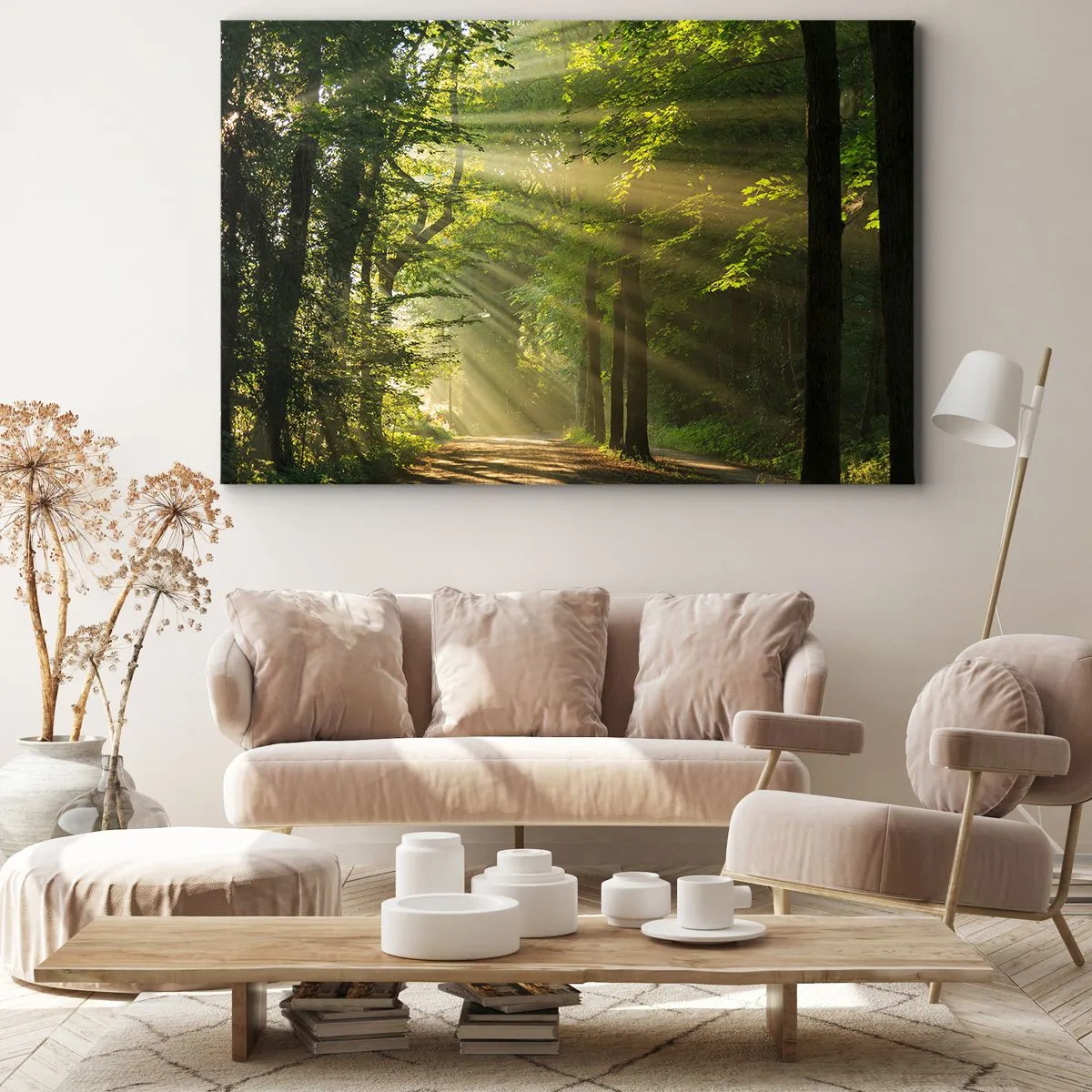 Schilderen op canvas - Bosmoment - 100x70 cm