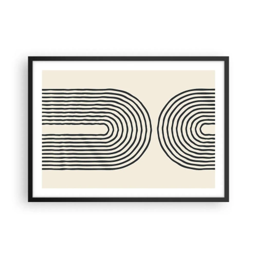 Poster in een zwarte lijst - In een ogenblik ... - 70x50 cm