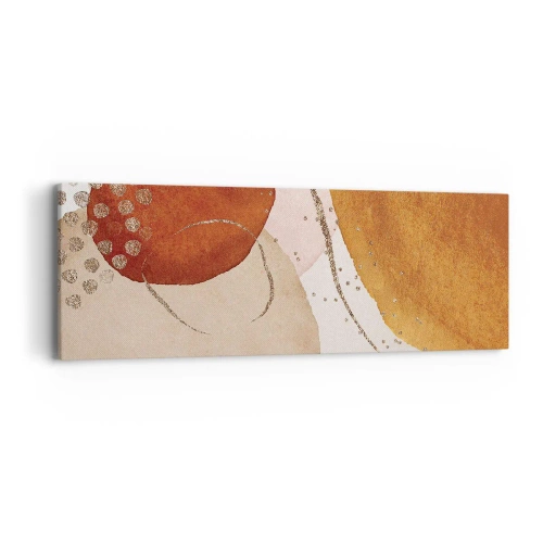Schilderen op canvas - Rondheid en beweging - 90x30 cm